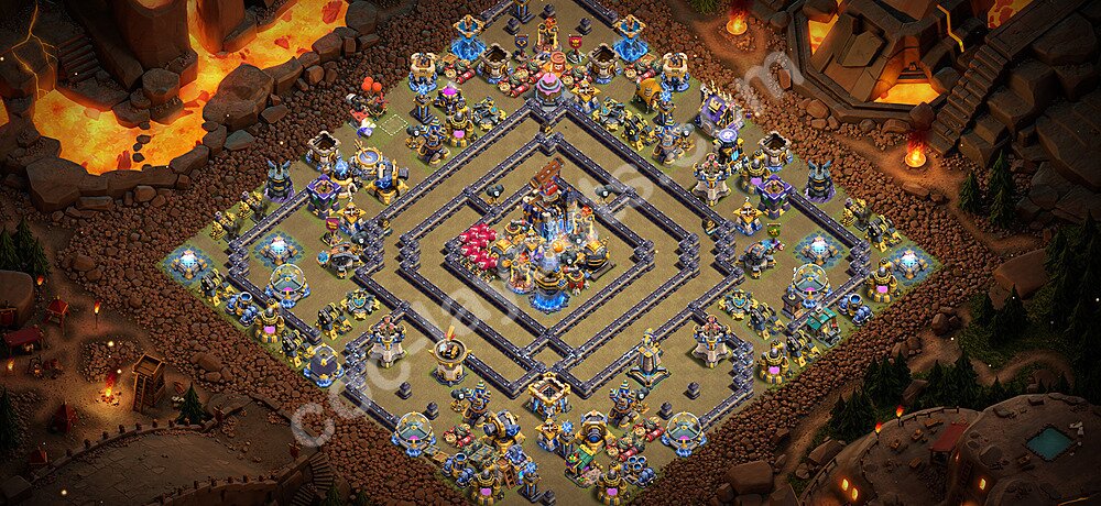 TH18 War Base Plan with Link, Copy Town Hall 18 CWL Design 2026, #164