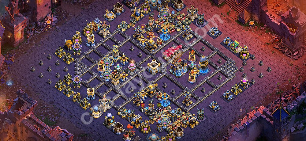 TH18 Anti 3 Stars CWL War Base Plan with Link, Legend League, Copy Town Hall 18 Design 2026, #165