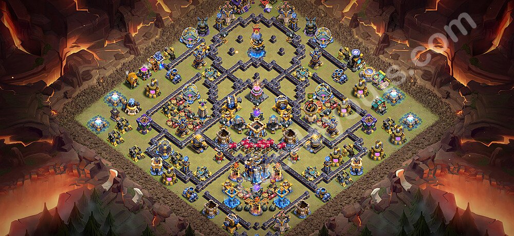 TH18 War Base Plan with Link, Copy Town Hall 18 CWL Design 2026, #170