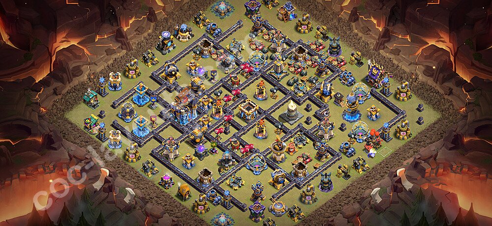 TH18 War Base Plan with Link, Anti Air / Electro Dragon, Copy Town Hall 18 CWL Design 2026, #172