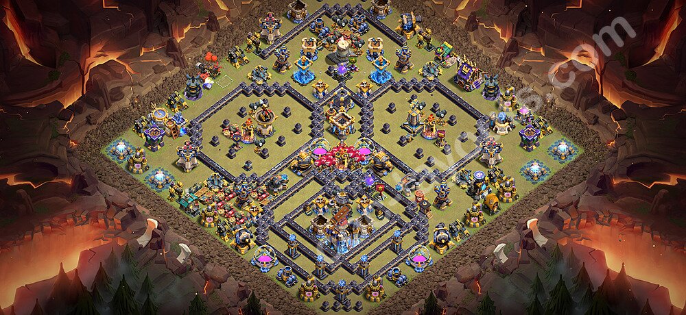 TH18 War Base Plan with Link, Anti Everything, Copy Town Hall 18 CWL Design 2026, #174