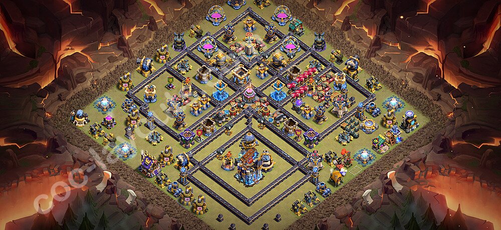 TH18 Anti 3 Stars CWL War Base Plan with Link, Copy Town Hall 18 Design 2026, #175