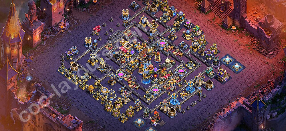 TH18 War Base Plan with Link, Legend League, Copy Town Hall 18 CWL Design 2026, #176