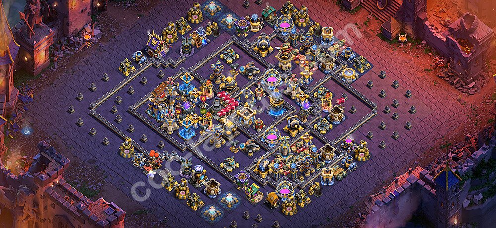 TH18 War Base Plan with Link, Copy Town Hall 18 CWL Design 2026, #178