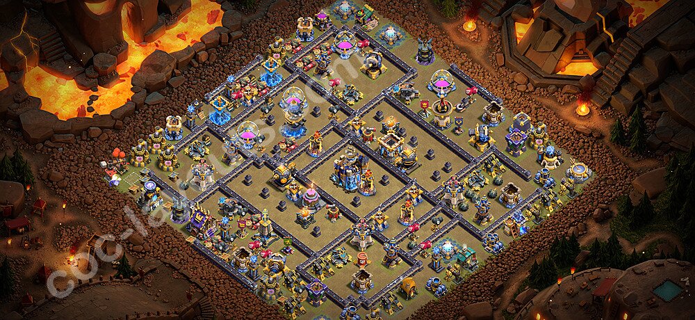 TH18 Anti 2 Stars CWL War Base Plan with Link, Copy Town Hall 18 Design 2026, #179