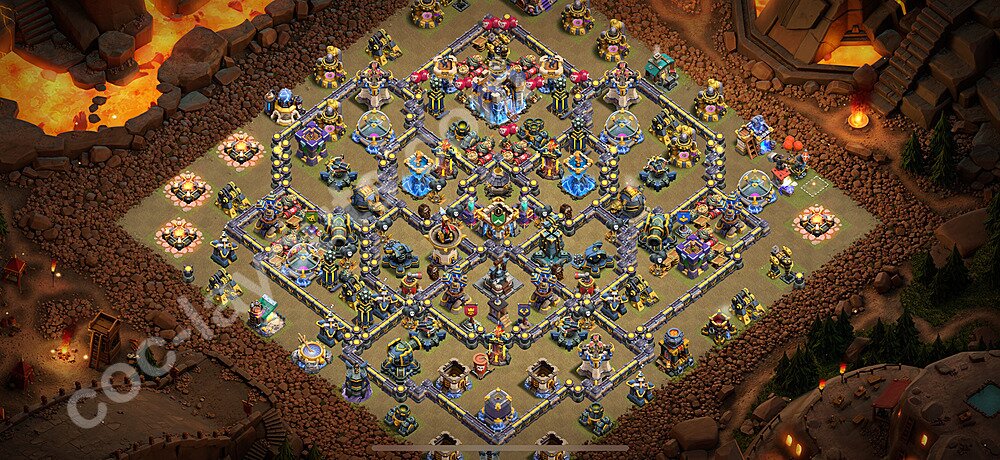 Ustawienie baza wojskowa TH18 z linkiem - Ratusz poziom 18 - COC 2026 - #18