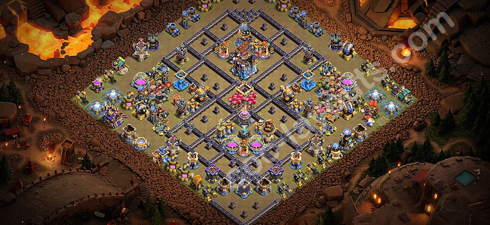 TH18 War Base Plan with Link, Copy Town Hall 18 CWL Design 2026, #180