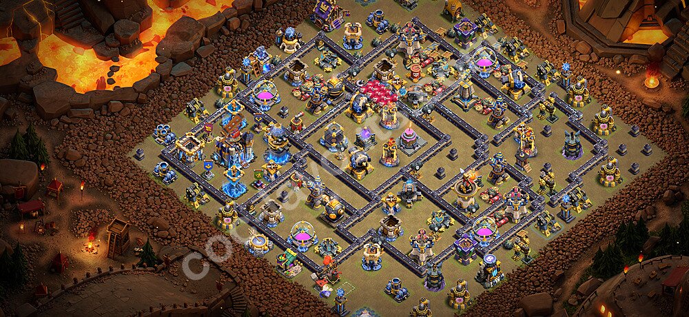 TH18 War Base Plan with Link, Copy Town Hall 18 CWL Design 2026, #184