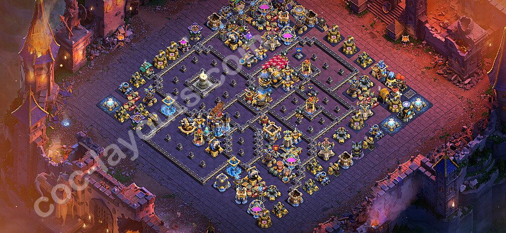 TH18 War Base Plan with Link, Copy Town Hall 18 CWL Design 2026, #186