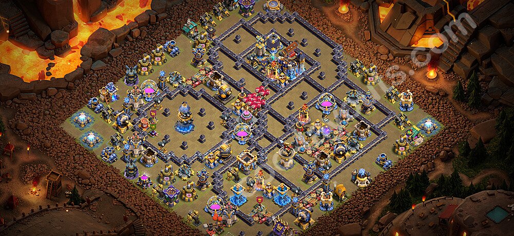 TH18 Anti 3 Stars CWL War Base Plan with Link, Anti Everything, Copy Town Hall 18 Design 2026, #187