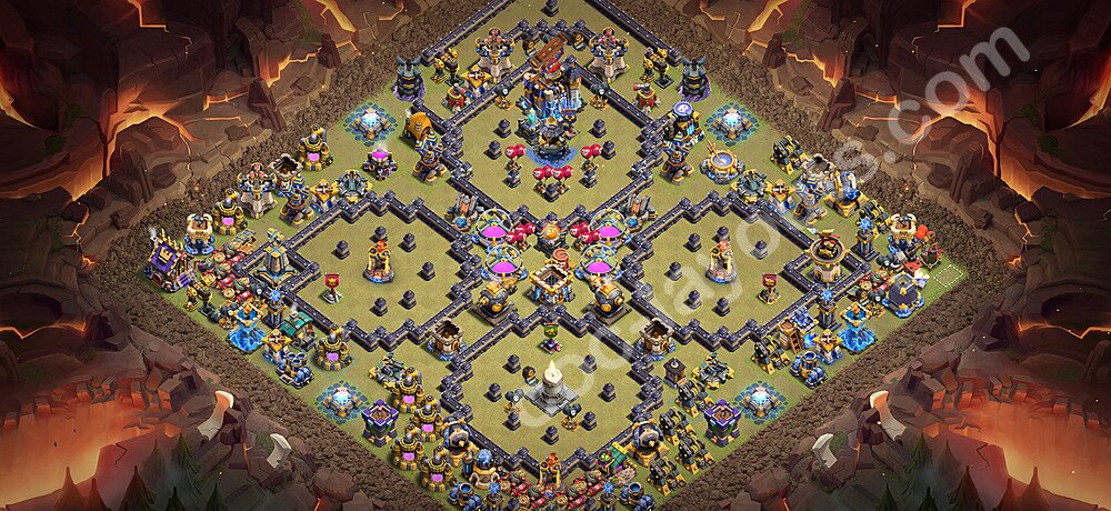 Die Anti 3 Sterne Clan War Base RH18 + Link, Anti Alles 2026 - COC Rathaus Level 18 Kriegsbase (CK / CW) - #188