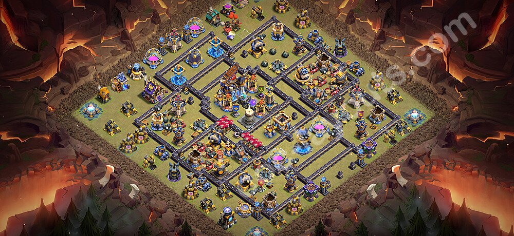 TH18 Anti 3 Stars CWL War Base Plan with Link, Copy Town Hall 18 Design 2026, #190