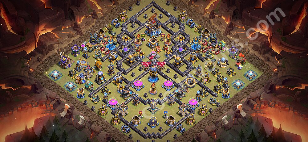 TH18 Anti 2 Stars CWL War Base Plan with Link, Anti Everything, Copy Town Hall 18 Design 2026, #193