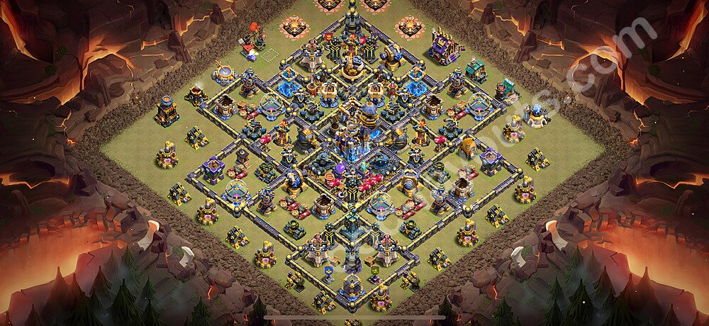 Ustawienie baza wojskowa TH18 z linkiem, Hybrydowy - Ratusz poziom 18 - COC 2026 - #35