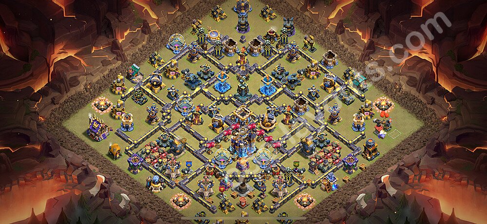 Ustawienie baza wojskowa TH18 z linkiem, Anty Wszystko - Ratusz poziom 18 - COC 2026 - #36