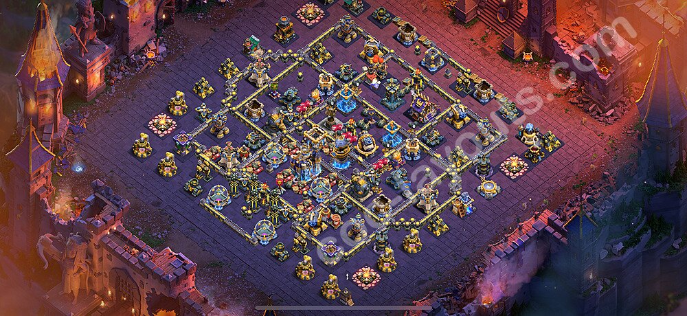 TH18 Anti 3 Stars CWL War Base Plan with Link, Copy Town Hall 18 Design 2026, #54