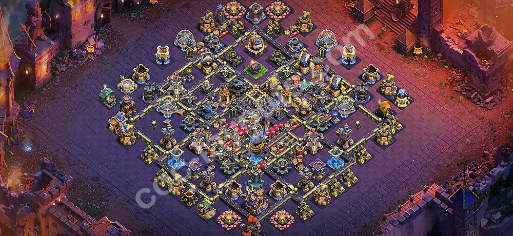 TH18 War Base Plan with Link, Anti Everything, Copy Town Hall 18 CWL Design 2026, #55