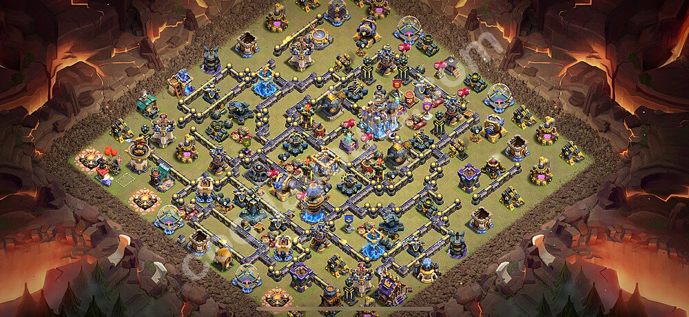 TH18 War Base Plan with Link, Anti Air / Electro Dragon, Copy Town Hall 18 CWL Design 2026, #57