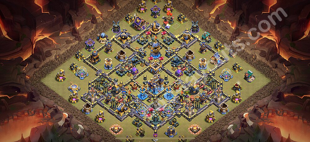 TH18 War Base Plan with Link, Copy Town Hall 18 CWL Design 2026, #59