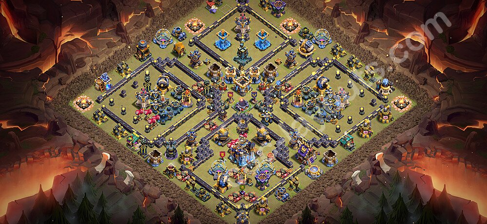 TH18 Anti 2 Stars CWL War Base Plan with Link, Copy Town Hall 18 Design 2026, #6