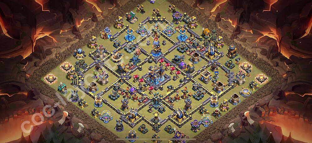 TH18 War Base Plan with Link, Anti Everything, Copy Town Hall 18 CWL Design 2026, #61