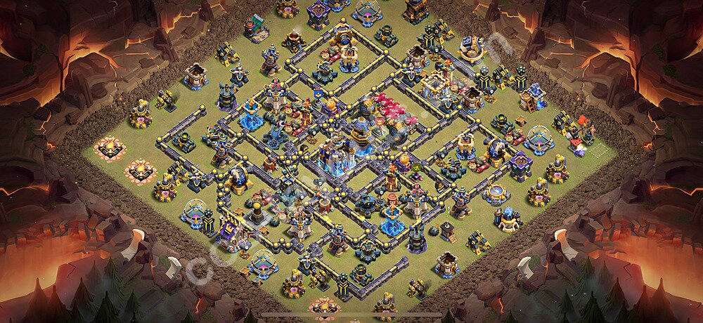 TH18 Anti 2 Stars CWL War Base Plan with Link, Anti Everything, Copy Town Hall 18 Design 2026, #62