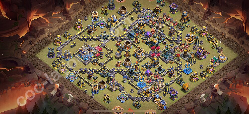 TH18 War Base Plan with Link, Anti Everything, Hybrid, Copy Town Hall 18 CWL Design 2026, #63