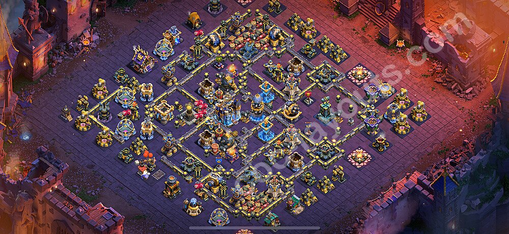 TH18 Anti 3 Stars CWL War Base Plan with Link, Copy Town Hall 18 Design 2026, #65