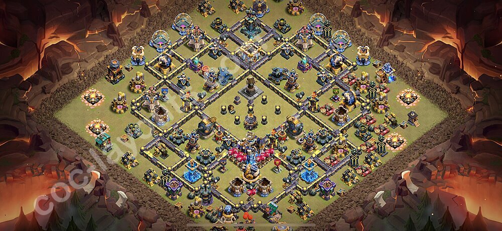 Municipio livello 18 Base di Guerra + Link, Anti Air / Electro Dragon - Miglior Disposizione Villaggio COC 2026 TH18 - #72