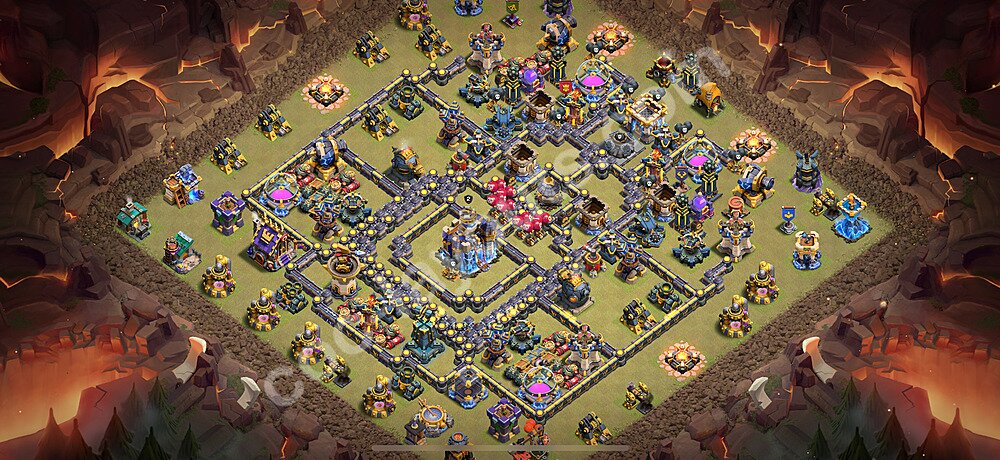 TH18 War Base Plan with Link, Copy Town Hall 18 CWL Design 2026, #76
