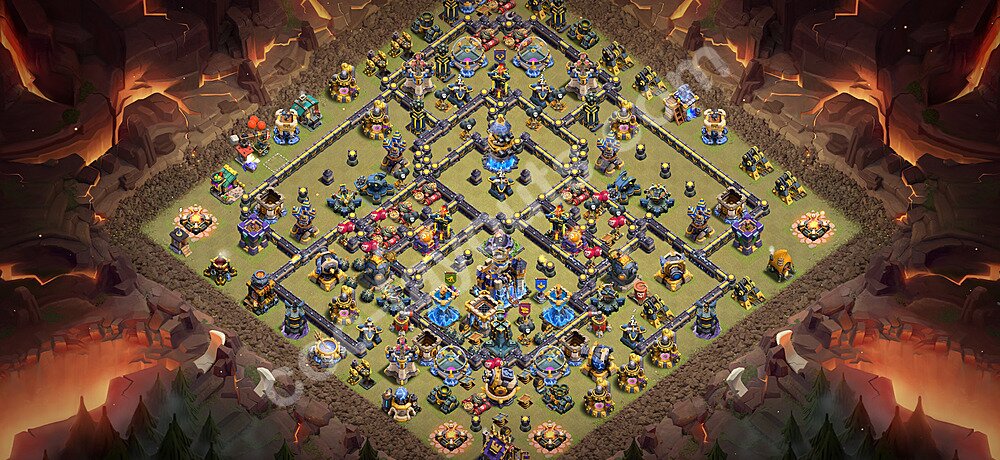 TH18 Anti 2 Stars CWL War Base Plan with Link, Copy Town Hall 18 Design 2026, #90