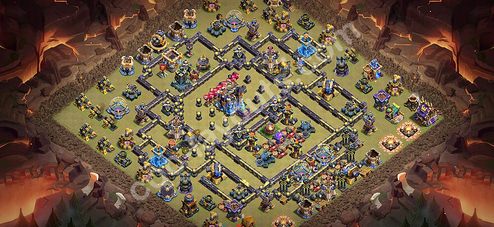 TH18 Anti 2 Stars CWL War Base Plan with Link, Anti Everything, Copy Town Hall 18 Design 2026, #91