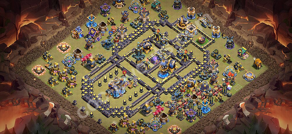 TH18 Anti 3 Stars CWL War Base Plan with Link, Copy Town Hall 18 Design 2026, #92