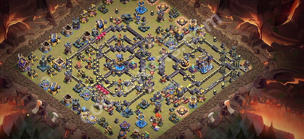 TH18 Anti 3 Stars CWL War Base Plan with Link, Copy Town Hall 18 Design 2026, #95