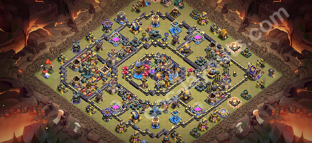 TH18 Anti 2 Stars CWL War Base Plan with Link, Copy Town Hall 18 Design 2026, #96