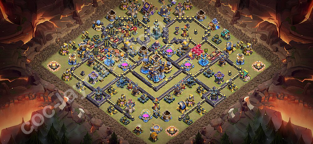 TH18 War Base Plan with Link, Anti Everything, Copy Town Hall 18 CWL Design 2026, #97
