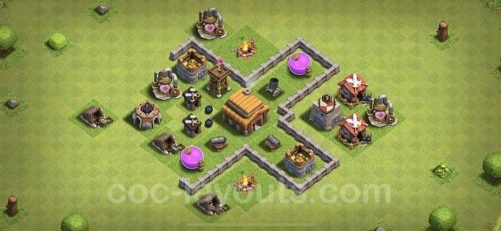 Anti Everything TH3 Base Plan, Town Hall 3 Design, #46