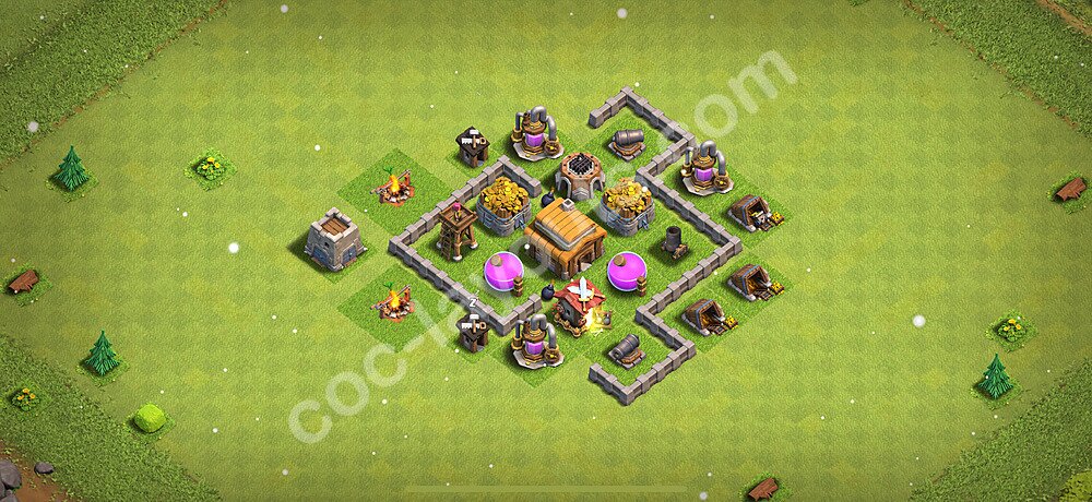 Топ Расстановка базы ТХ 3 2026 Анти 2 Звезды, Гибридные, #97