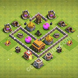 Base plan TH3 Max Levels, Anti Everything for Farming 2025, #109