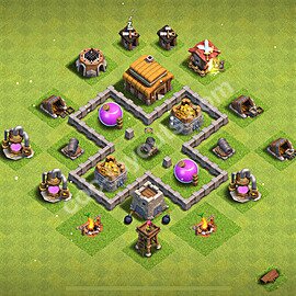 Ustawienie bazy do farma TH3 - Ratusz poziom 3 - COC 2025, #110