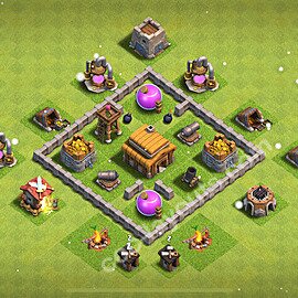 Farming Base Village HDV 3, Hybride 2025 - Hôtel de Ville 3 Base - #113