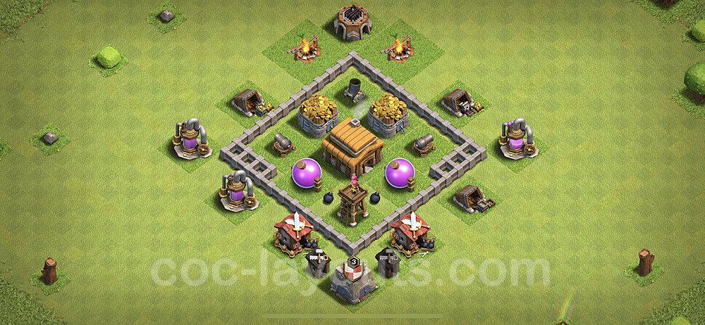 Die Max Base für Farm RH3, Anti Alles - COC Rathaus 3 - #100