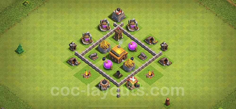 Base plan TH3 Max Levels, Anti 3 Stars for Farming 2024, #106