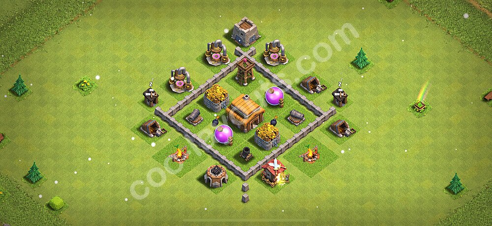 Die Max Base für Farm RH3, Anti 3 Sterne 2026 - COC Rathaus 3 - #106