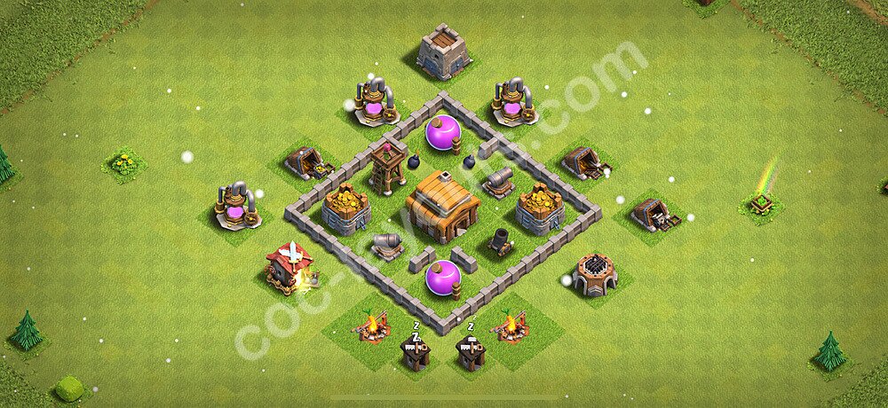 Gute Base für Farm RH3, Hybrid 2025 - COC Rathaus 3 - #113