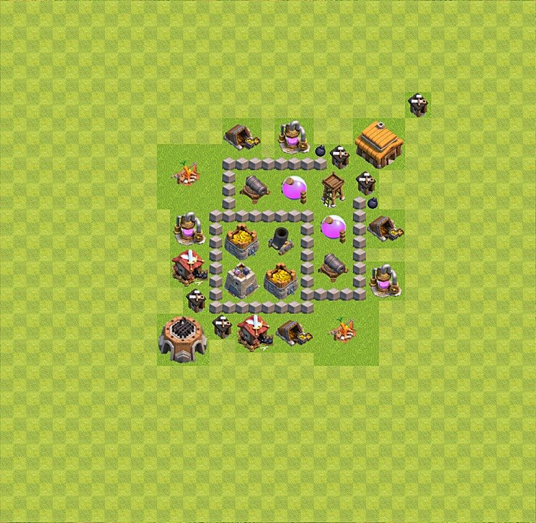 Diseño de aldea para farming Ayuntamiento 3 - COC TH3 Perfecta Distribucion - #16