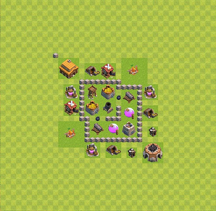 Diseño de aldea para farming Ayuntamiento 3 - COC TH3 Perfecta Distribucion - #24