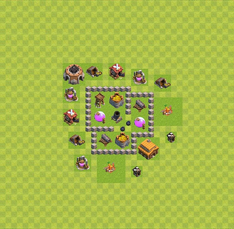 Diseño de aldea para farming Ayuntamiento 3 - COC TH3 Perfecta Distribucion - #35