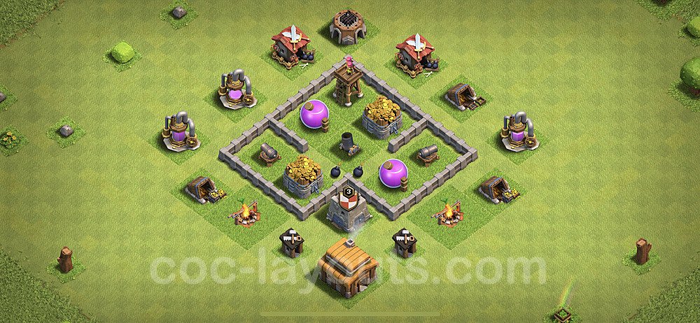 Maxato Municipio livello 3 Base - Miglior Disposizione villaggio per Farming COC TH3 - #51