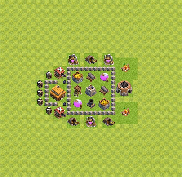 Diseño de aldea para farming Ayuntamiento 3 - COC TH3 Perfecta Distribucion - #9